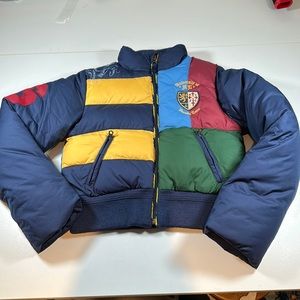 Kids Ralph Lauren Colorblock Puffer Jacket sz 8